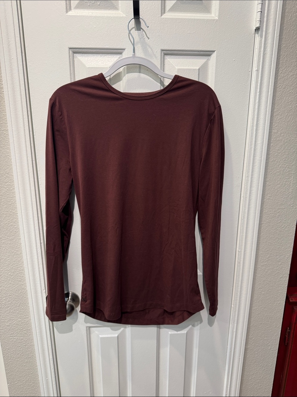 Cuts Clothing Long-Sleeve Crewneck in Burgundy